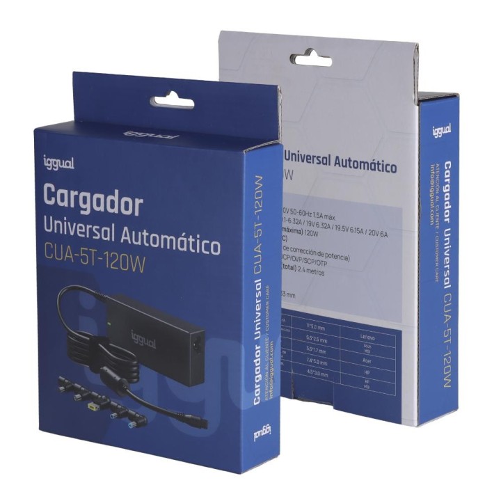 iggual cargador universal automatico cua 5t 120w