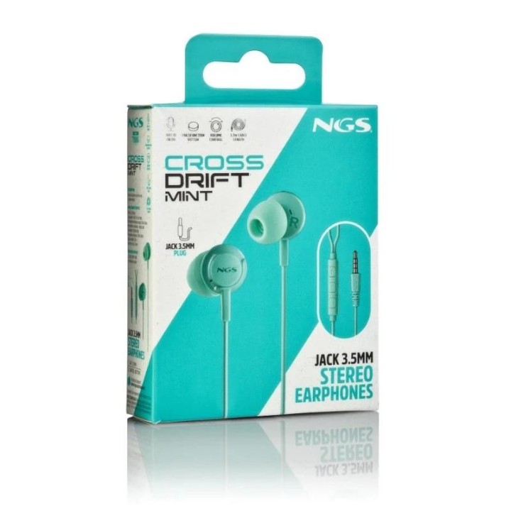 ngs aricular verde estereo cable jack 3.5 mm