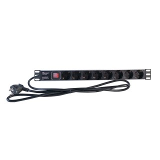 2lan regleta 19 8 schukos interruptor