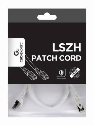 cable red s ftp gembird cat 6a lszh blanco 0,5 m