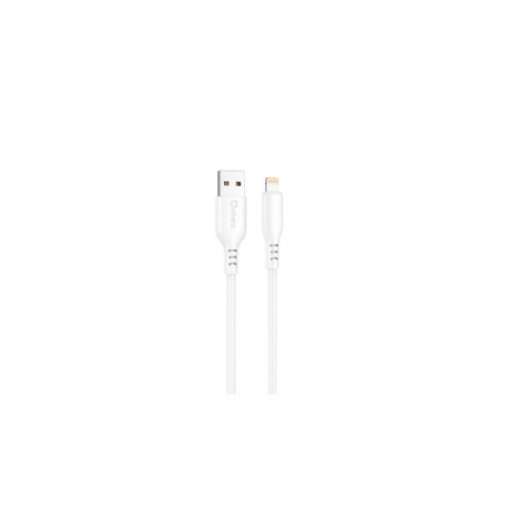 cable lightning qcharx tokio 1m 1m usb a lightning 3a blanco silicona