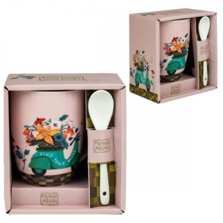 enesco taza de ceramica con cuchara enesco