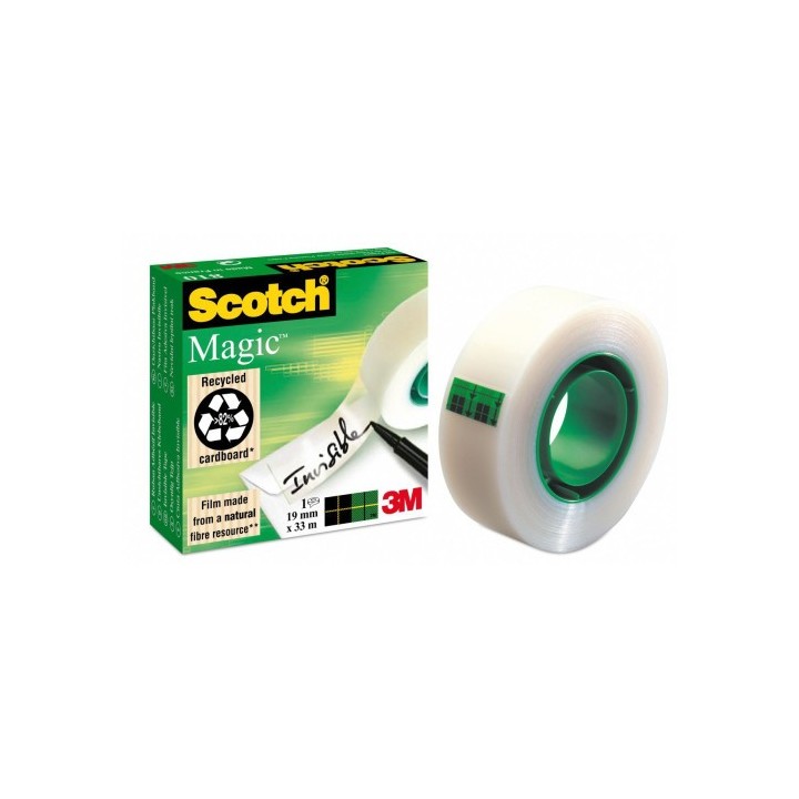 scotch rollo cinta invisible 19mm x 33m magiccaja carton 810/1933 scoth 7100024666