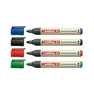 edding marcador permanente edding ecoline 21 color rojo edding 21 002  pack  10 unidades