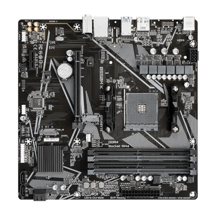 gigabyte placa base b550m k matx am4