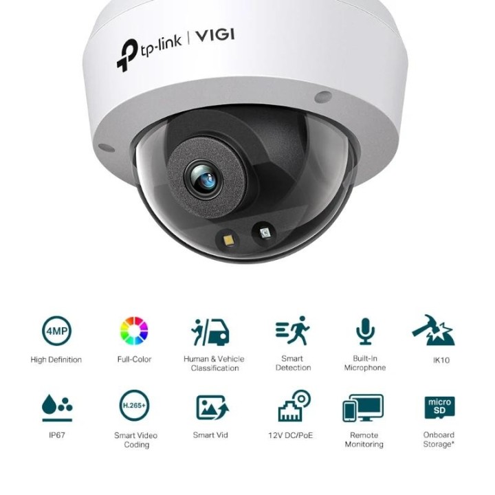 vigi camara ip domo c240 4mp plast full color 4mm