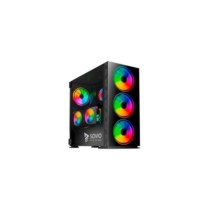 torre atx savio prime x1 argb 4xvent 120mm max vga 340mm max cpu 160mm