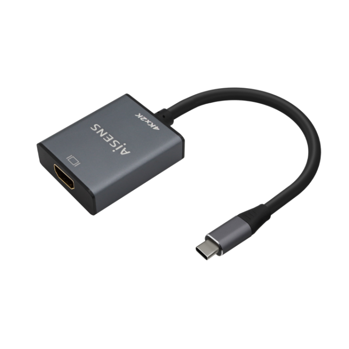 cable conversor aisens aluminio usb c a hdmi 4k30hz gris 15cm