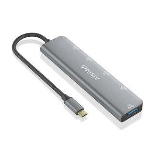 hub aisens usb 3.2 gen1 usb c/m usb c pd100w/h usb c/h 3xusb a/h