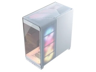 corsair corsair 4500x lx r rgb tempered glass mid tower, white midi tower blanco