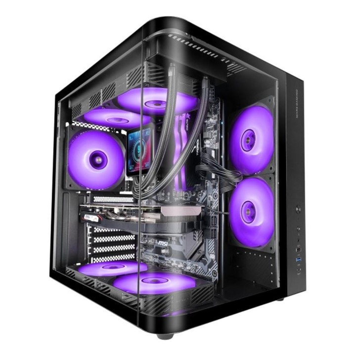 mars gaming caja ordenador mars gaming mccurv atx frgb cristal templado negra