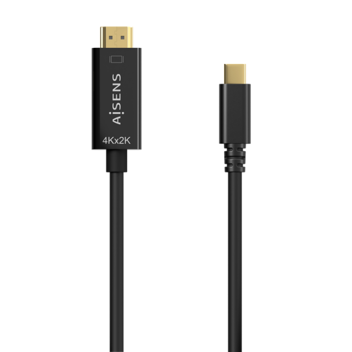 cable conversor aisens 4k30hz usb c/m hdmi/m negro 1.8m