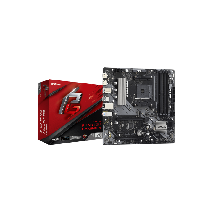 asrock asrock b550m phantom gaming 4 amd b550 zocalo am4 micro atx