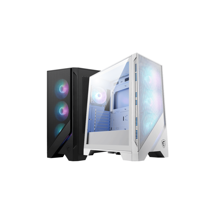 msi caja msi mag forge 320r airflow white,1x2.5+2x2.5”/3.5”,3x120mm+1x120mm  argb ,2xusb3.2,+aud