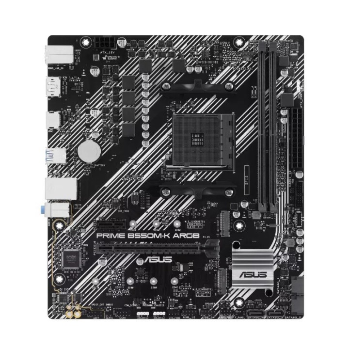 asus placa base asus amd prime b550m   k argb socket am4 ddr4 x2 max 64gb 3200mhz hdmi displayport m