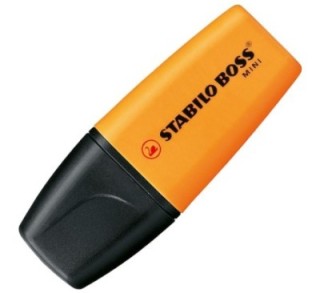 marcador fluor. stabilo boss mini naran