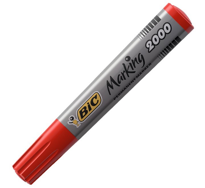 marcad. perm bic 2000 pta conica rojo 8209133