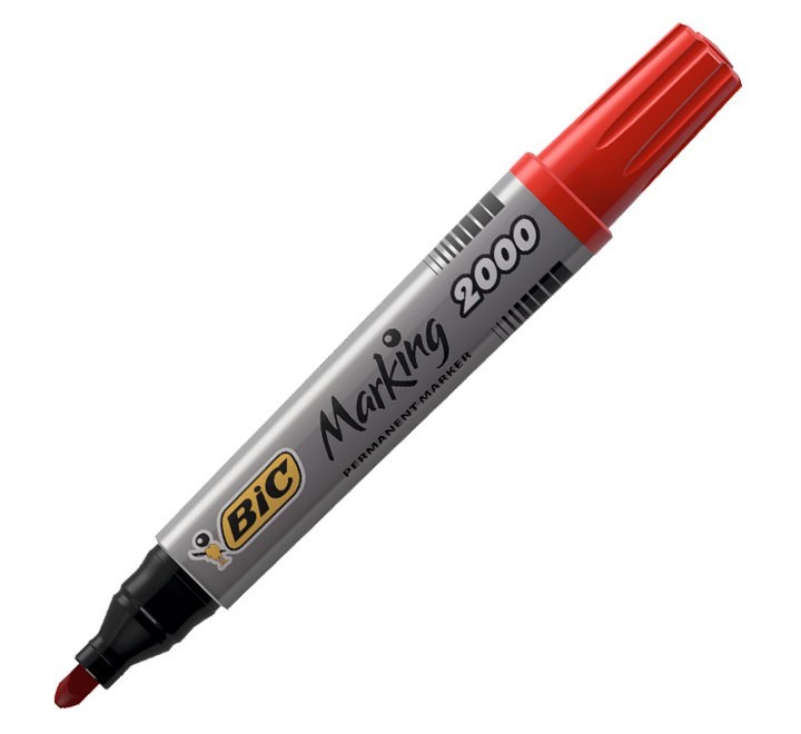 marcad. perm bic 2000 pta conica rojo 8209133