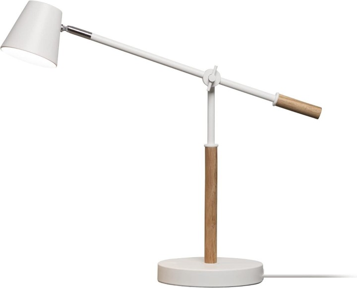 lampara led unilux vicky usb bl/madera