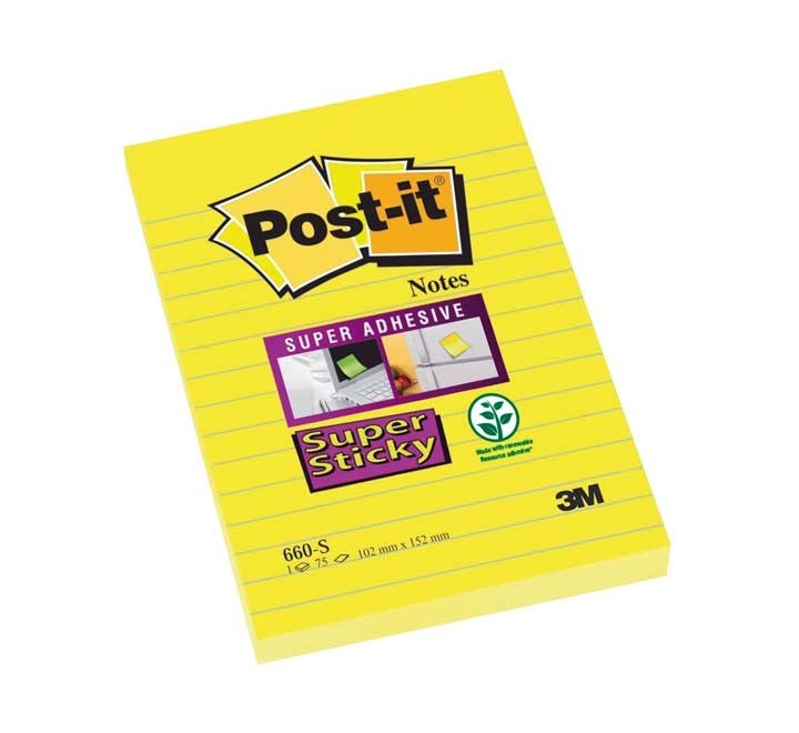 notas post it super sticky ultra xxl 102x152mm