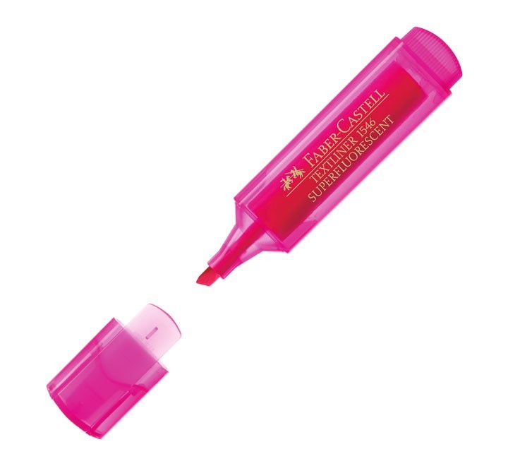 fluor faber castell textliner 1546 transl. rosa