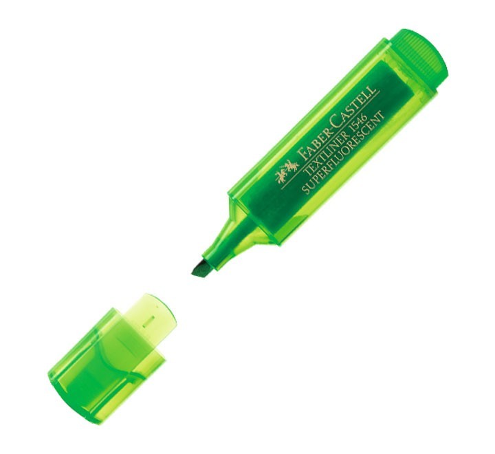fluor faber castell textliner 1546 transl. verde
