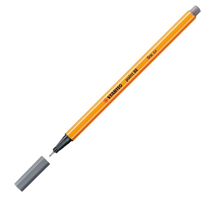 rotulador stabilo point 88 0.4mm gris osc