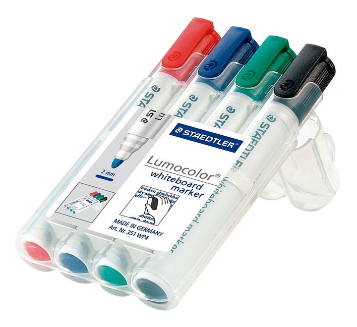 est. 4 rot piz. bl staedtler lumocolor st