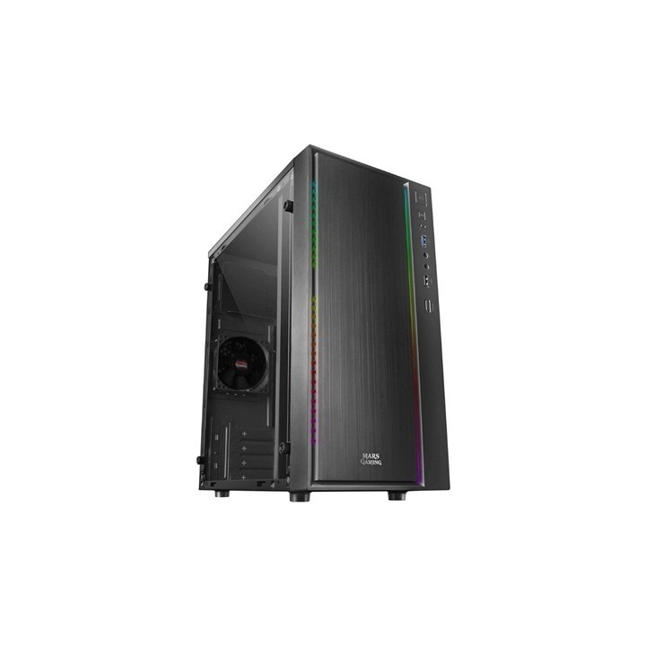 mars gaming caja ordenador mars gaming mcm negra micro atx 1 x usb 3.0 1 x usb 2.0 1 x 80mm rgb