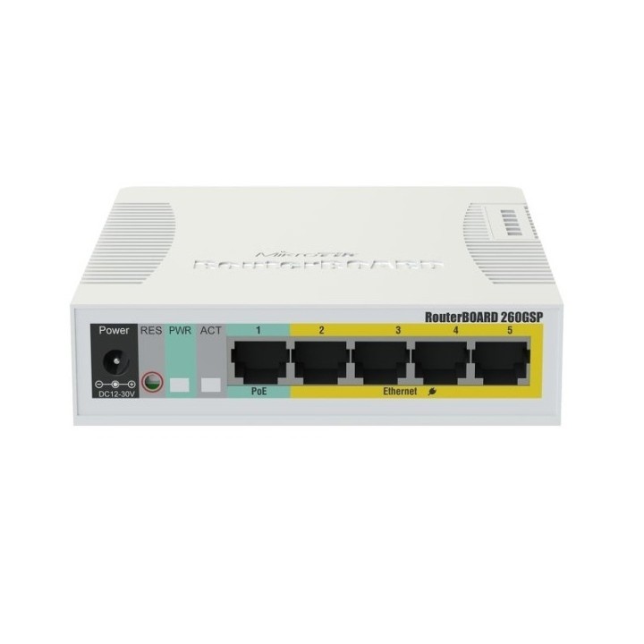 mikrotik css106 1g 4p 1s rb260gsp switch 5xgb 1xsf