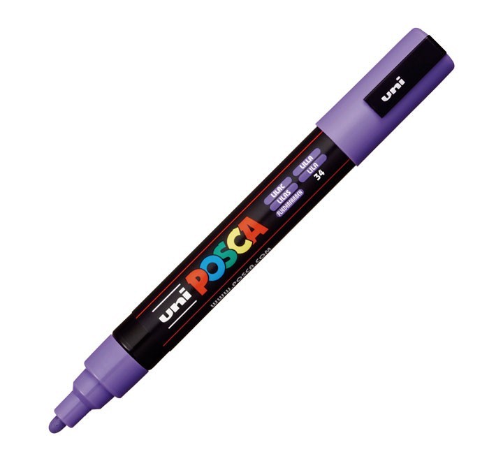 rotulador uni ball posca pc5m 1.8 2.5mm lila