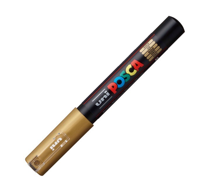 rotulador uni ball posca pc1m 0.7 oro