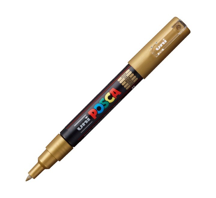 rotulador uni ball posca pc1m 0.7 oro