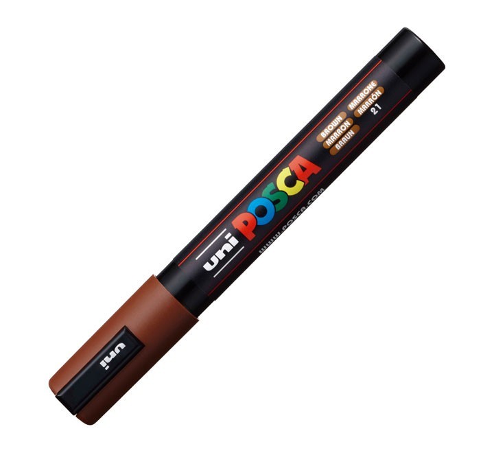 rotulador uni ball posca pc5m 1.8 2.5mm marron