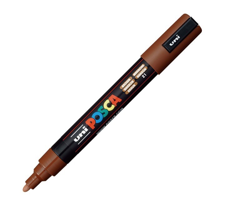 rotulador uni ball posca pc5m 1.8 2.5mm marron