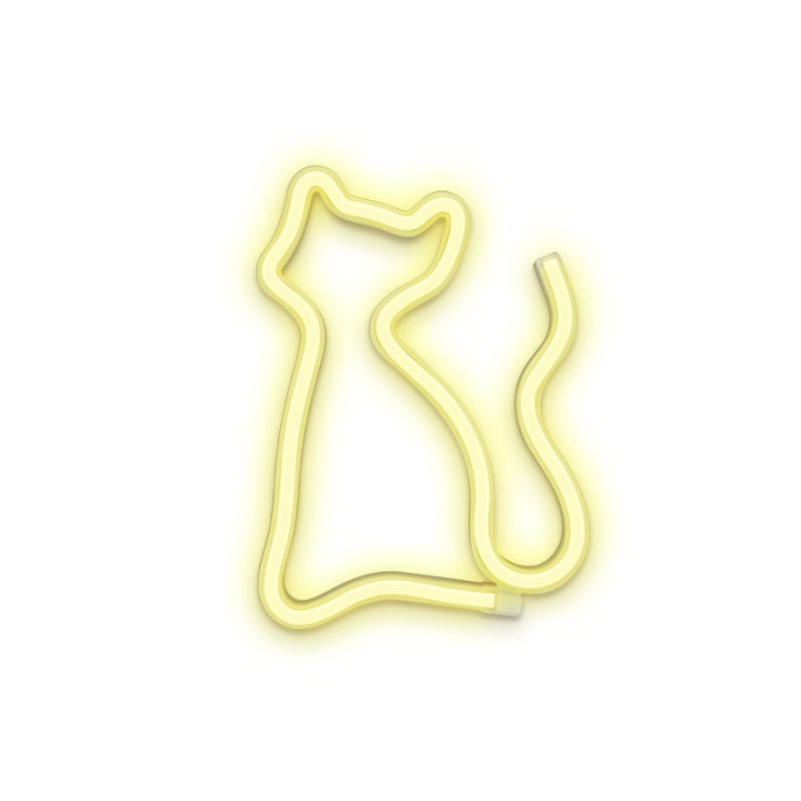 forever lampara forever neon led light cat warm white bat+usb
