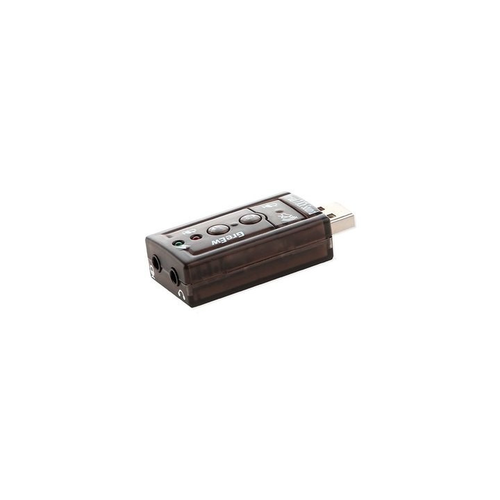 tarjeta de sonido negro usb 7.1 savio ak 01 usb 2.0 mini jack 3.5 mm
