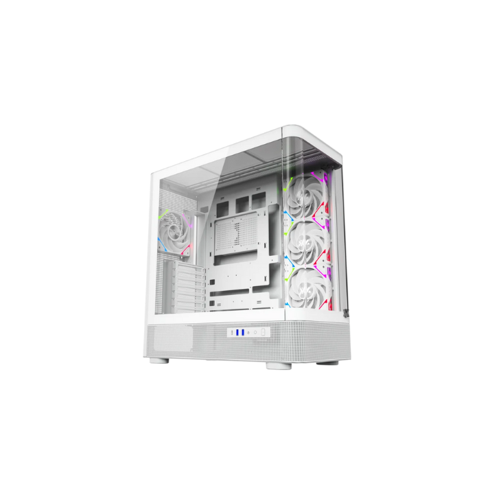 torre atx xyz quantum white 4xvent 120mm argb cpu max 180mm gpu max 400mm