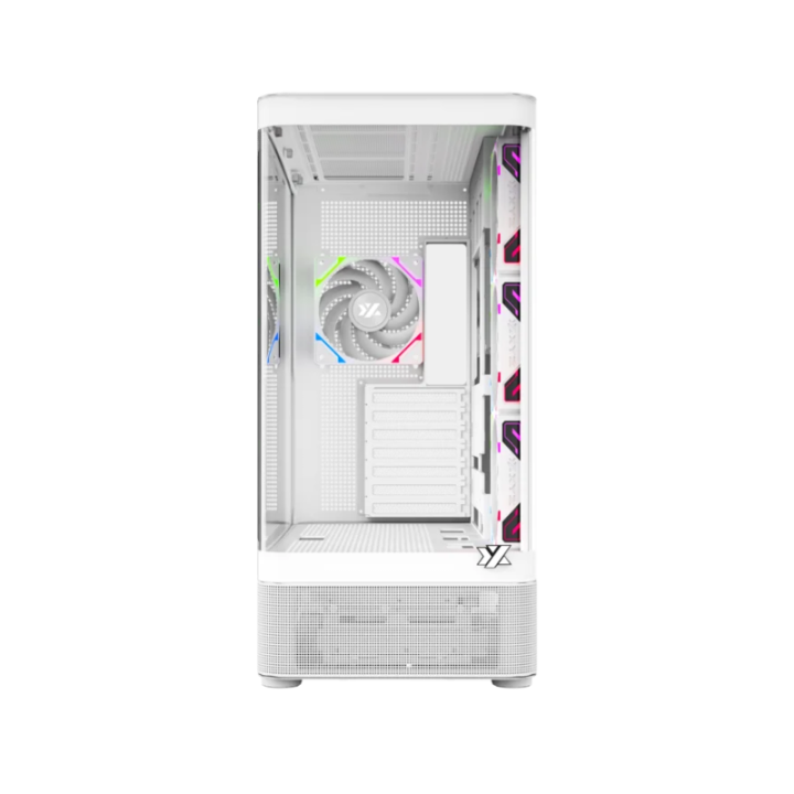 torre atx xyz quantum white 4xvent 120mm argb cpu max 180mm gpu max 400mm