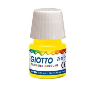 bote tempera escolar giotto 25ml amarillo 356902