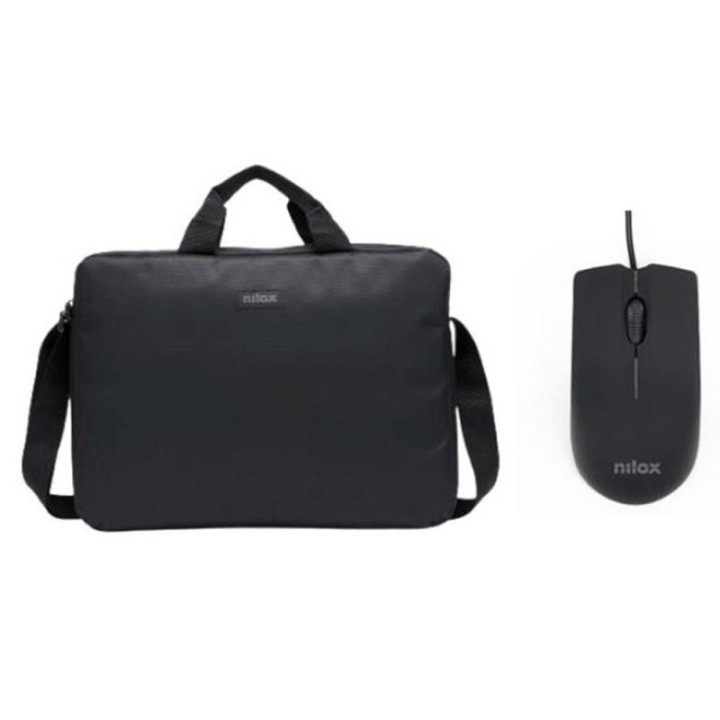 nilox maletin nilox para portatil 15.6 pulgadas negro + raton usb
