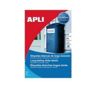 c. 20h etiq adh apli poliester 210x297mm bl