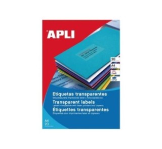 b.20h etiq a4 apli translucidas 99.1x38.1mm 10969