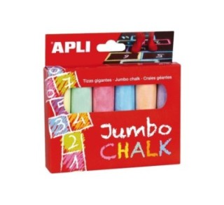 c.6 tizas apli jumbo chalk surtidos redonda 14367