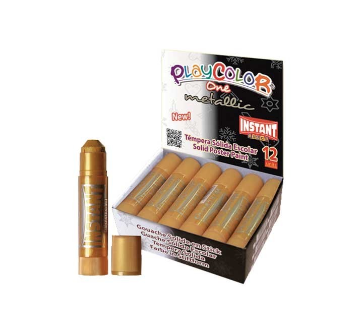 est. 12 tempera solida playcolor metal 10gr oro