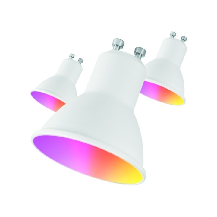 muvit bombilla muvit io gu10 5.5w rgb pack 3 unidades