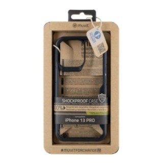 muvit funda muvit shockproof 2m para apple iphone 13 pro transparente   negra