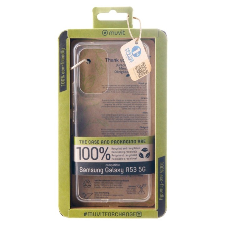muvit funda muvit recycletek para samsung galaxy a53 5g transparente