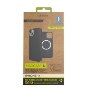 muvit funda muvit recycletek liquid silicone magsafe para apple iphone 14 negra