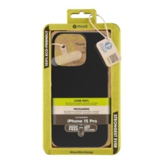 muvit funda muvit recycletek para apple iphone 15 pro negra